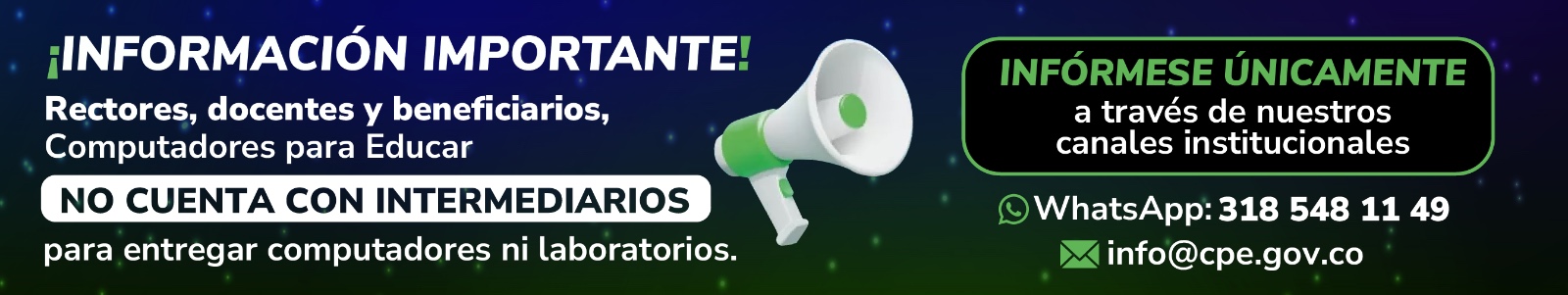 Computadores para Educar no tiene intermediarios