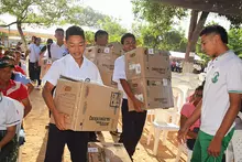 Entrega de equipos en Tierralta, Córdoba 