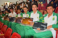 Entrega de computadores en Aguadas, Caldas