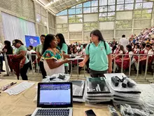 Entrega de computadores en Belalcázar, Caldas