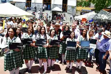 Entrega de computadores en Amagá, Antioquia