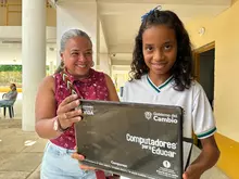 Entrega de computadores en Andes, Antioquia