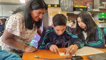 Estudiantes de la Institución Educativa, IED Chuniza de Bogotá