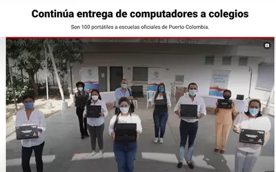 Continúa entrega de computadores a colegios