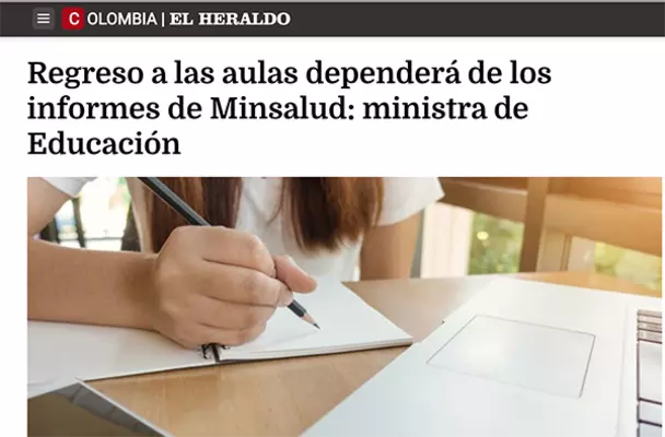 Regreso a las aulas dependerá de los informes de Minsalud: ministra de Educación