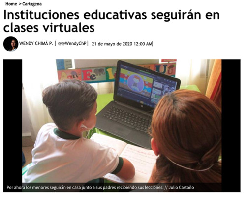 Instituciones educativas seguirán en clases virtuales